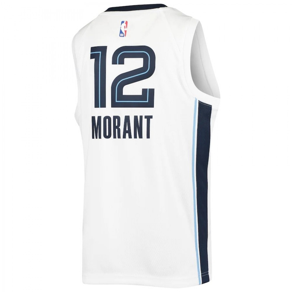 Men's Memphis Grizzlies Ja Morant White 2020/21 Swingman Jersey – Association Edition-Pro Kit Vault | Brand New 26/27 Sports Jerseys